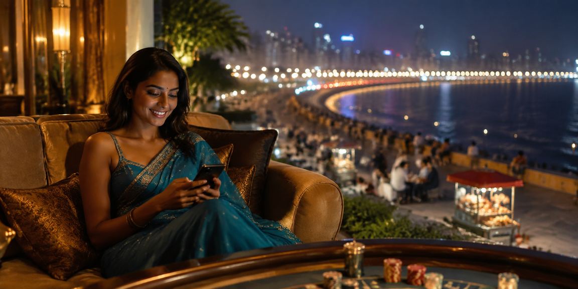 Mumbai Marine Drive users enjoying live casino with promotions